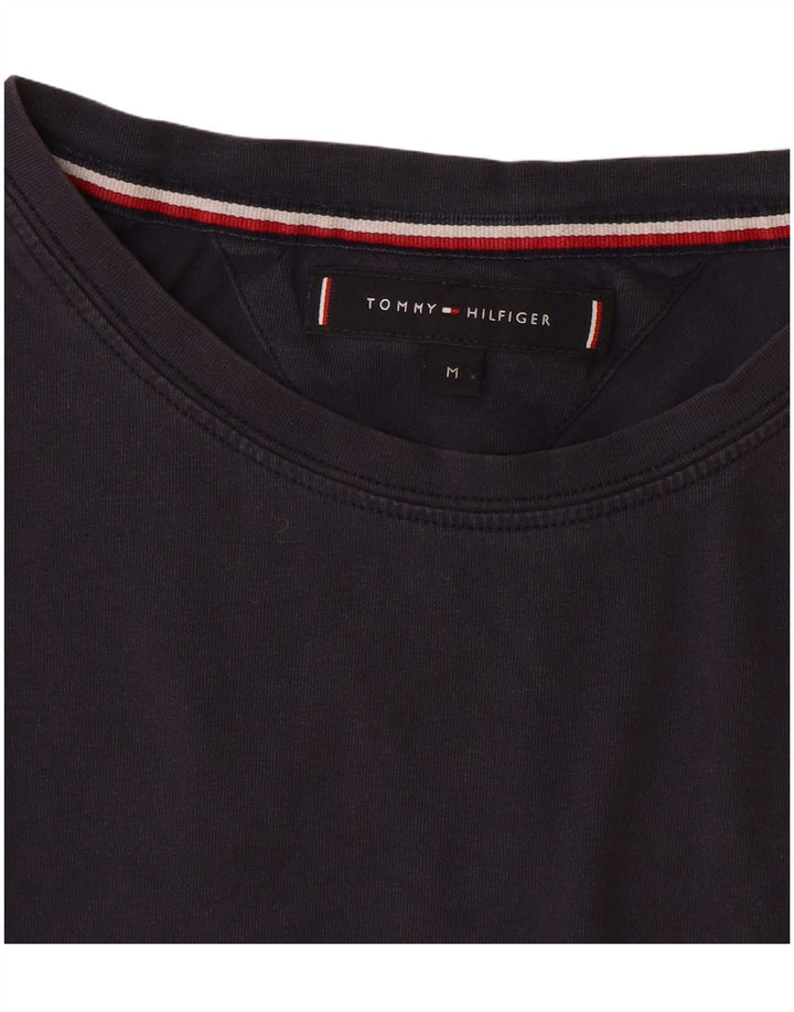T-shirt męski TOMMY HILFIGER Top średni, granatowy, bawełniany