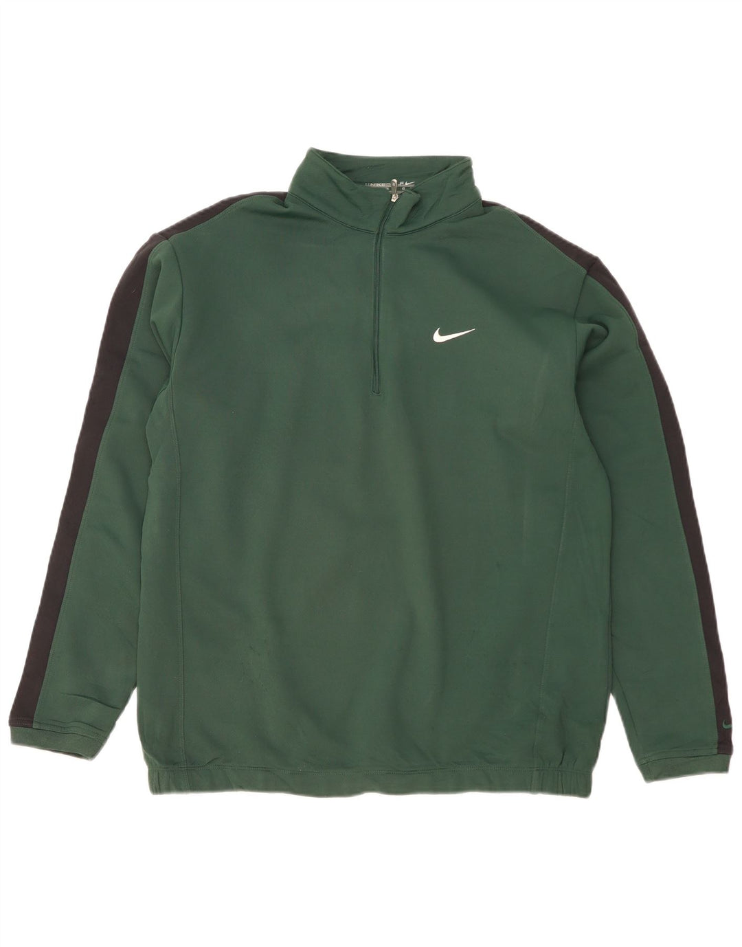 Męski sweter NIKE z zamkiem błyskawicznym, duży, zielony poliester w blokach kolorów