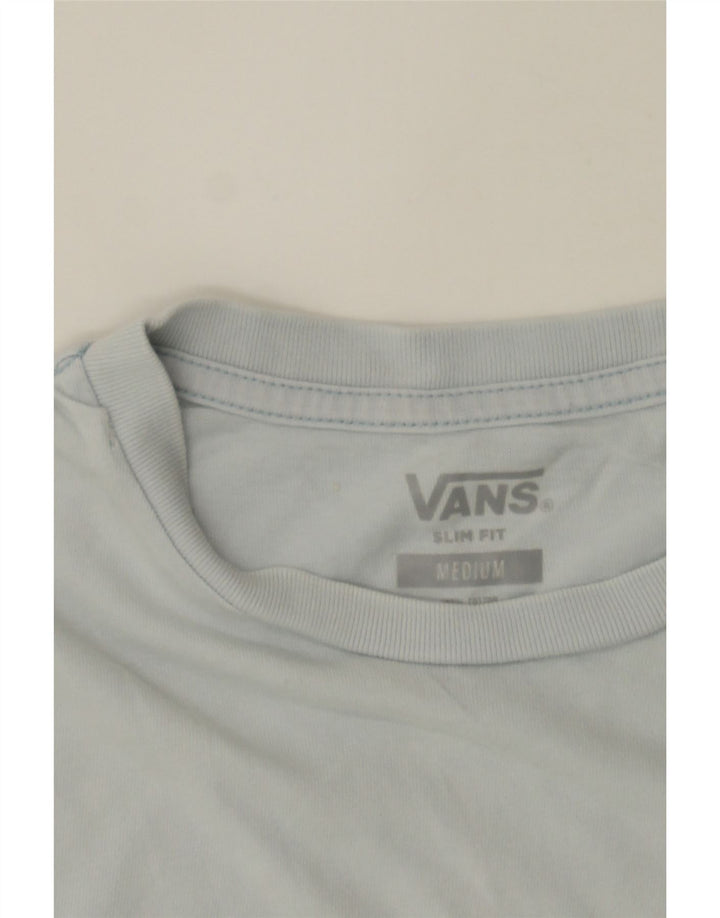 VANS Mens Slim Fit Graphic T-Shirt Top Medium Blue Cotton Vintage Vans and Second-Hand Vans from Messina Hembry 
