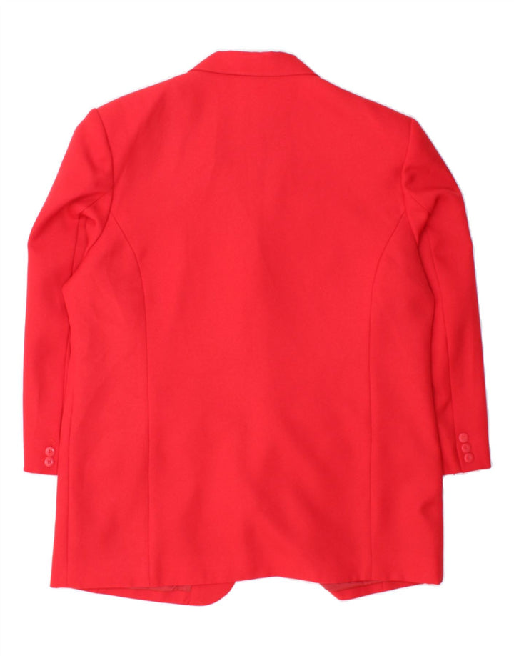 CLASSIC Womens 3 Button Blazer Jacket UK 18 XL Red Polyester Vintage CLASSIC and Second-Hand CLASSIC from Messina Hembry 