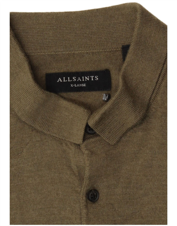 Męski sweter polo All Saints XL w kolorze khaki