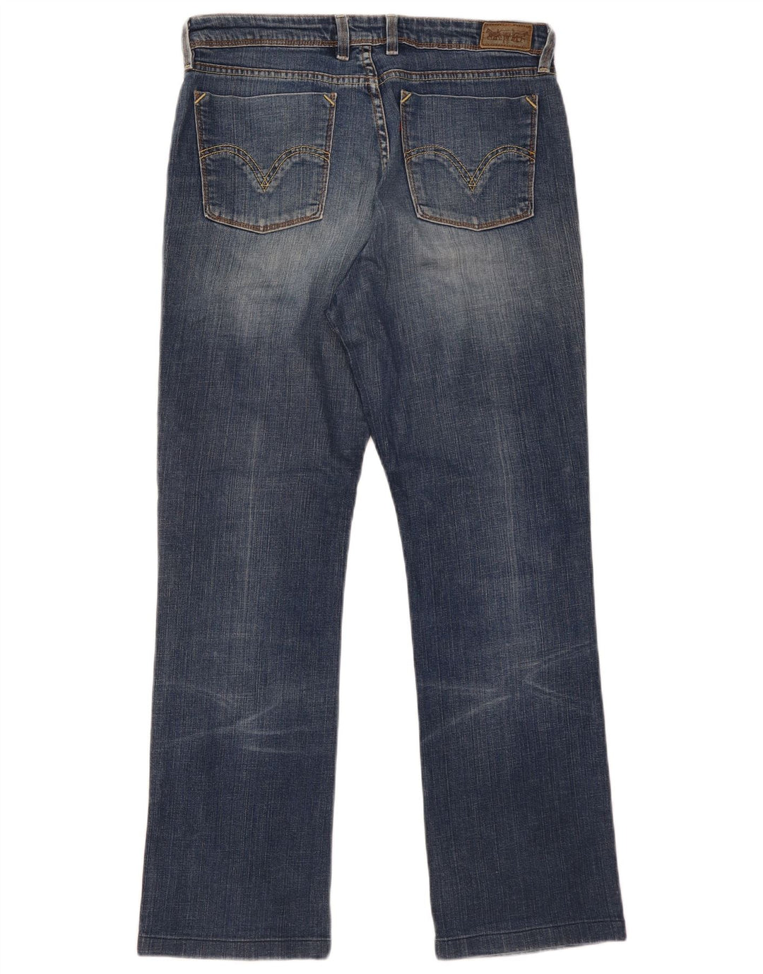Damskie jeansy Levi's 627 Straight W34 L30 Niebieskie bawełniane