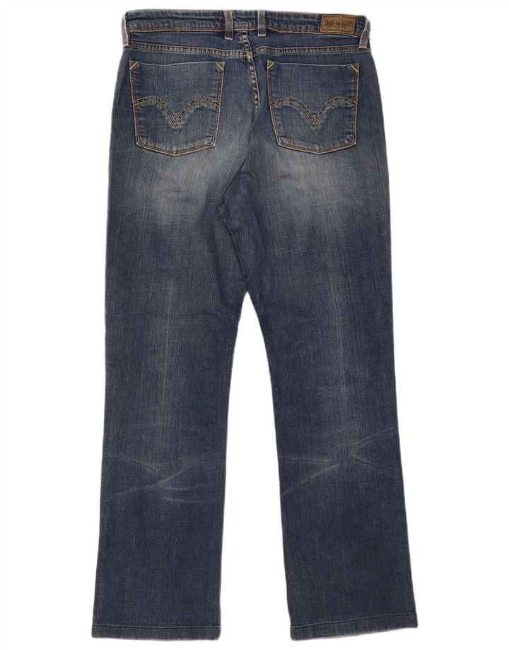 Damskie jeansy Levi's 627 Straight W34 L30 Niebieskie bawełniane