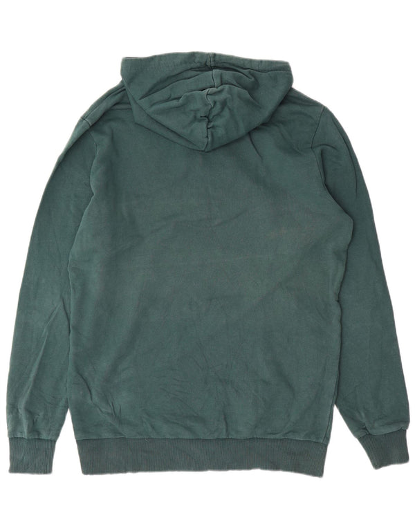 Męski sweter z kapturem Puma z grafiką, średnio zielony, bawełniany