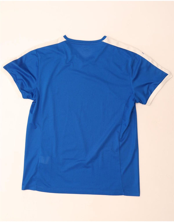 T-shirt męski Puma, top XL, niebieski, poliester z blokami kolorów