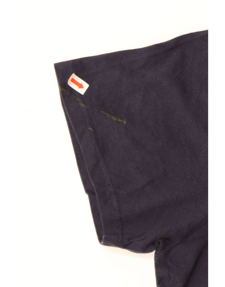 Męski T-shirt z grafiką CALVIN KLEIN, duży, granatowy