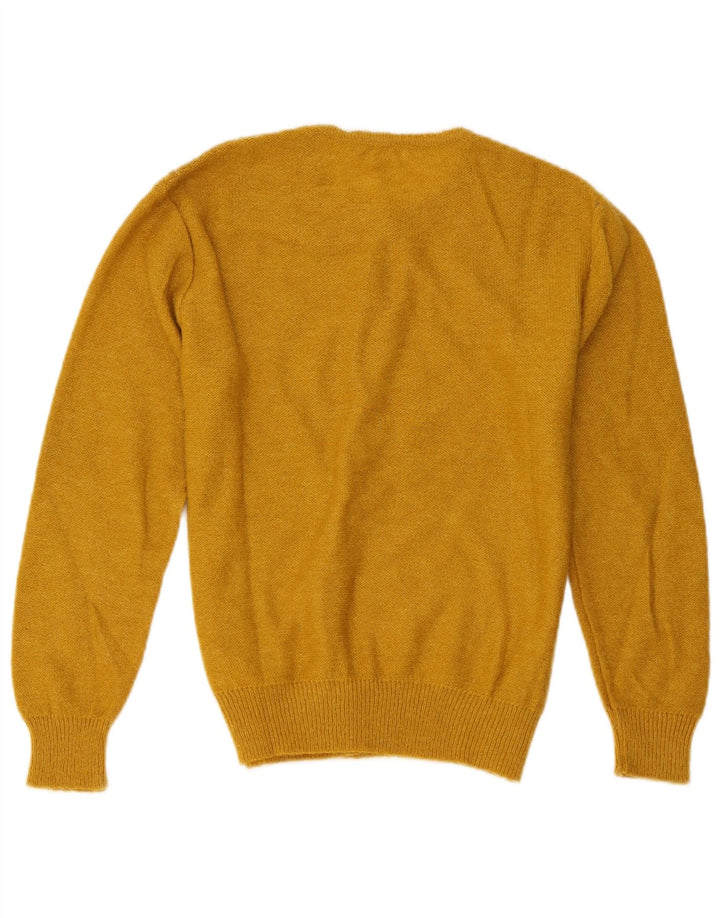 Sweter damski w stylu vintage, UK 14, średni żółty