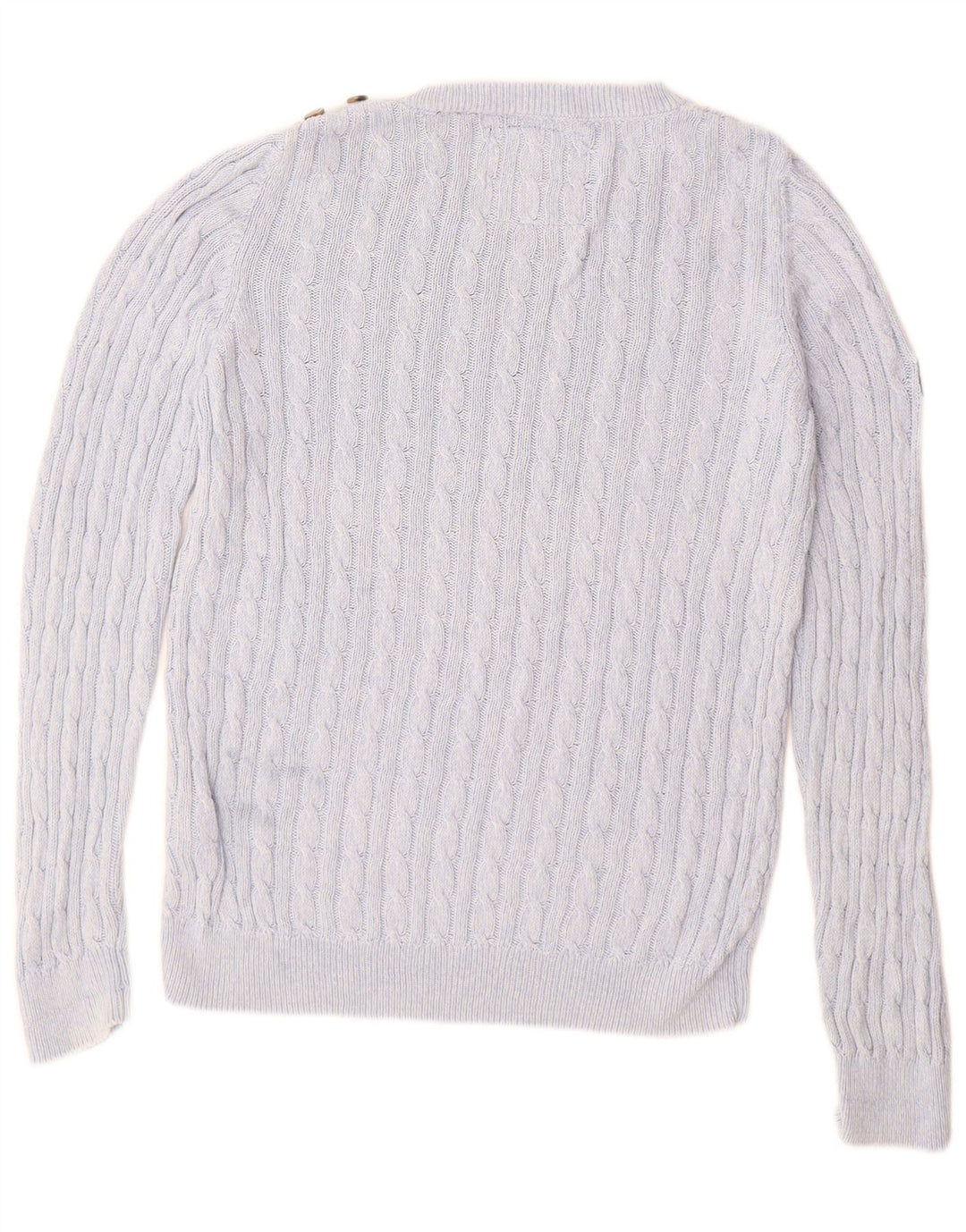 SUPERDRY Damski sweter z dekoltem w łódkę UK 14, duży, niebieski, bawełniany