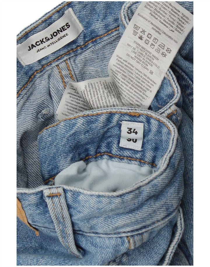 Damskie jeansy Jack & Jones Cargo Straight W34 L30 Niebieskie, bawełniane