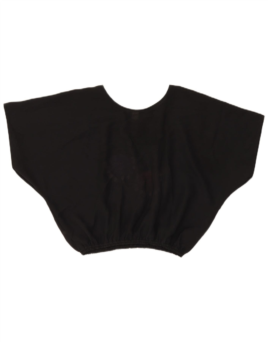 Damska bluzka w stylu vintage w kształcie skrzydła nietoperza, UK 18 XL, czarny kwiatowy poliester