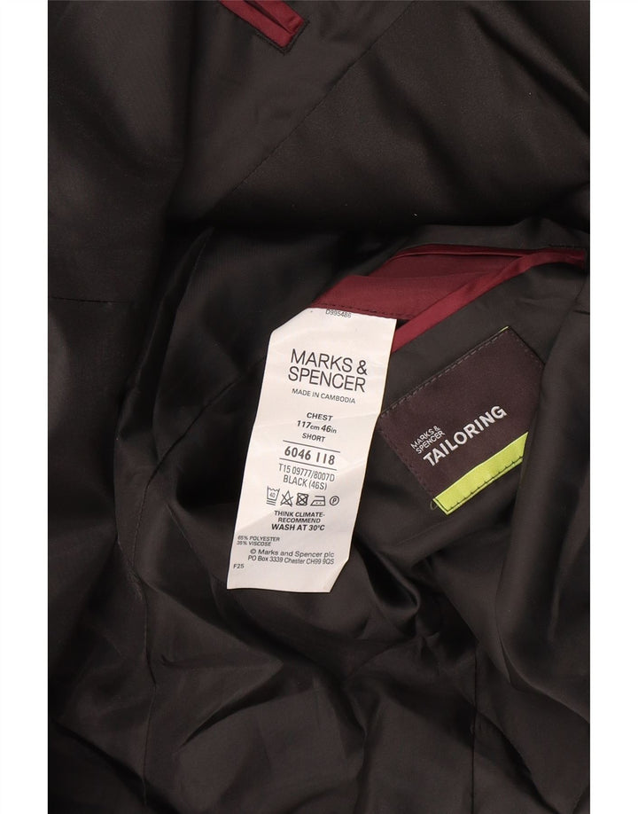 Marks & Spencer Męska krótka marynarka zapinana na 2 guziki UK 40, duża czarna