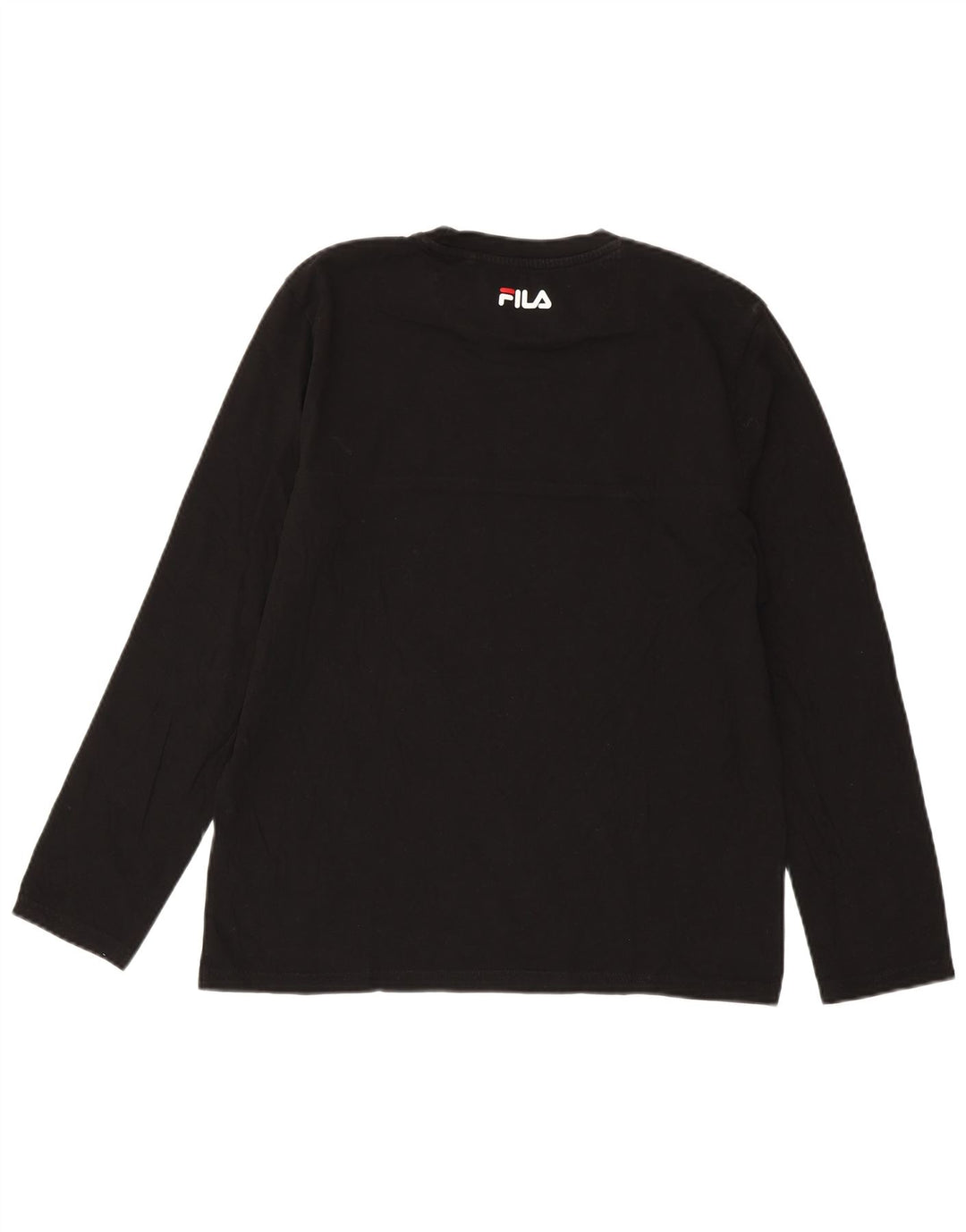 FILA Męski top z długim rękawem, średnio czarny, bawełniany