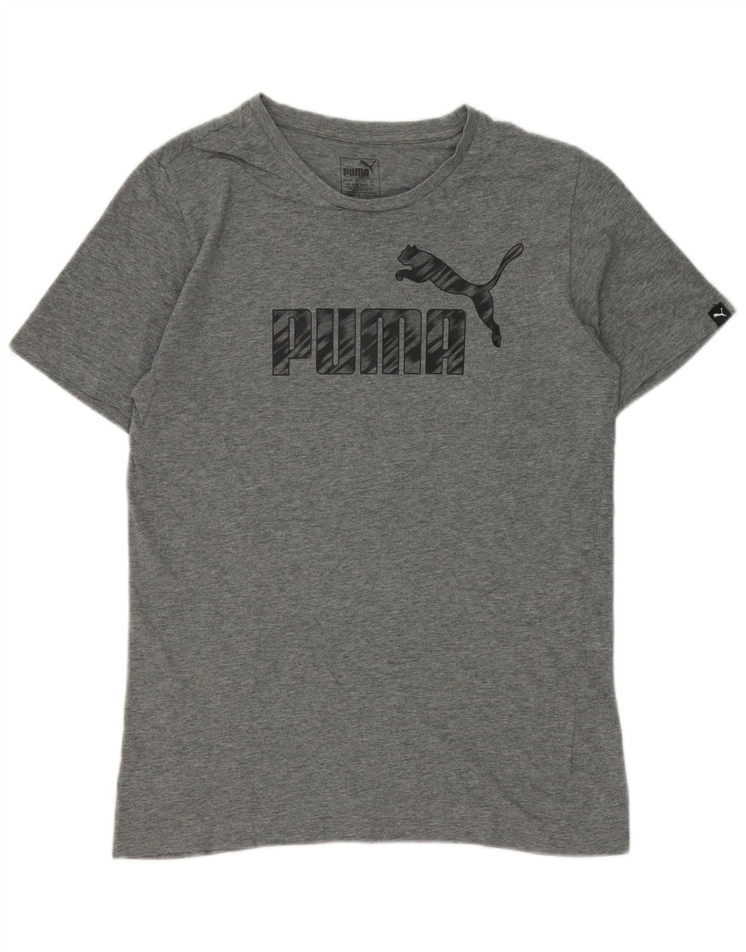 Męski T-shirt z grafiką Puma, mały, szary
