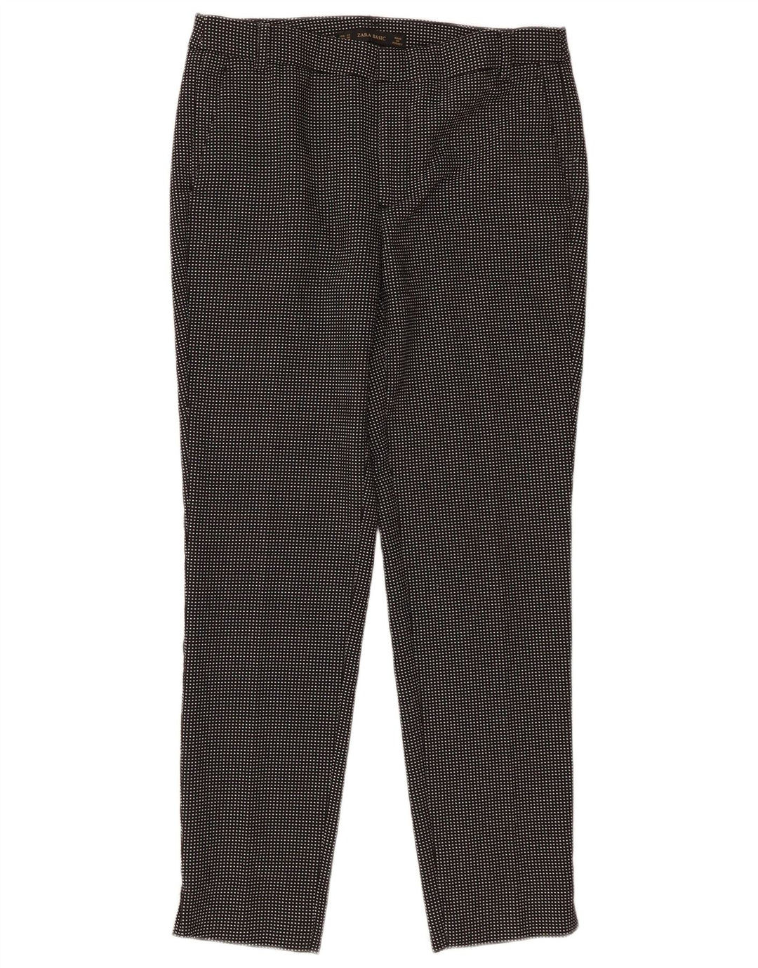 Spodnie chino damskie Zara Basic EU 34 2XS W24 L27 Czarna kratka