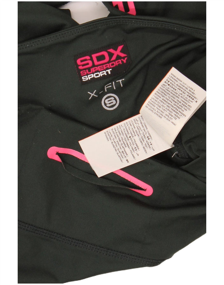 Damskie legginsy SUPERDRY Graphic UK 10 Small, zielone, poliamidowe