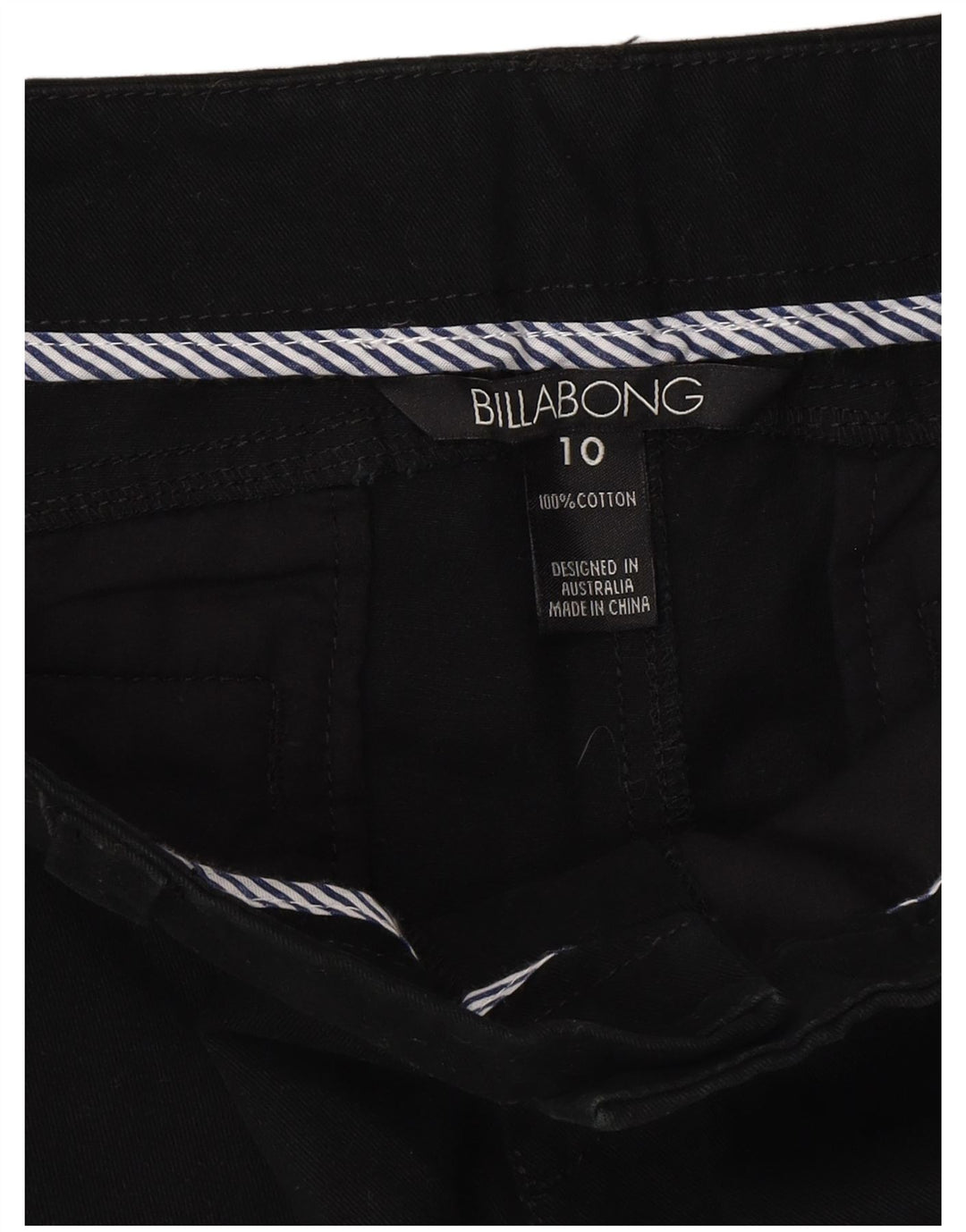Damskie spodnie Billabong US 10 Large W32, czarna bawełna