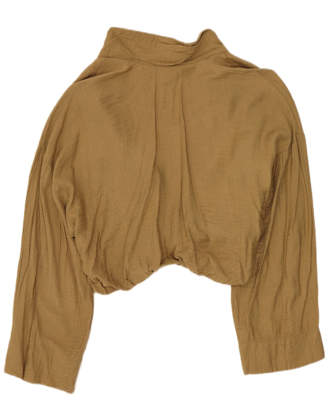 Bluzka damska Zara Crop Top UK 16 Large Khaki Wiskoza