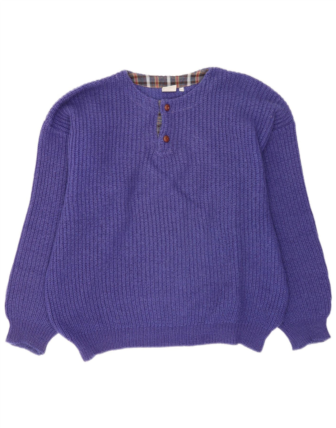 Męski sweter oversize Piu Verona z okrągłym dekoltem IT 50, średni fiolet