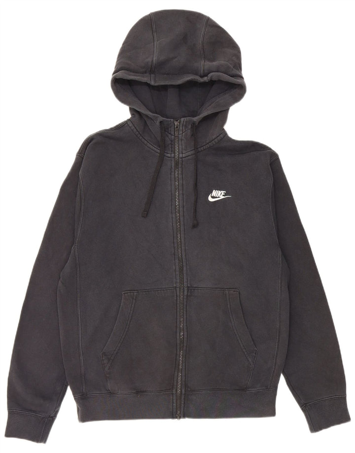 Męski sweter z kapturem i zamkiem błyskawicznym Nike, mały, czarny, bawełniany