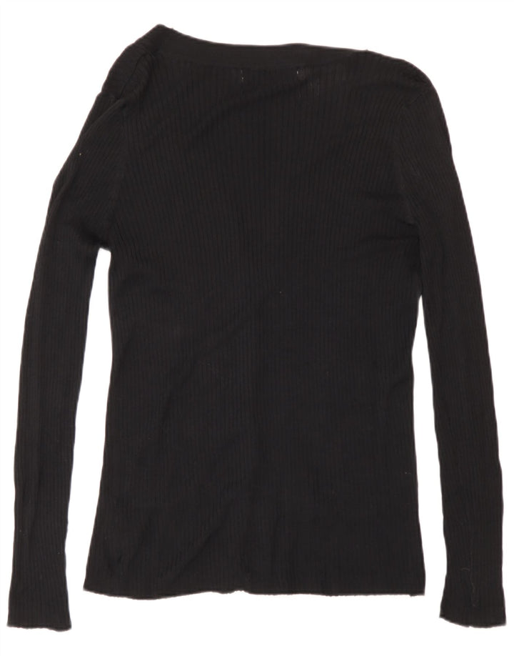 Sweter damski Zara Cardigan UK 14 Large, czarna wiskoza