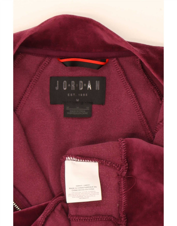 Jordan Mens Tracksuit Top Jacket Medium Burgundy Cotton