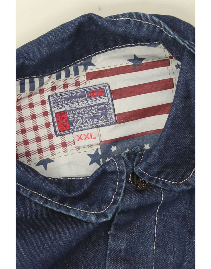 Vintage męska kurtka dżinsowa UK 44 2XL niebieska