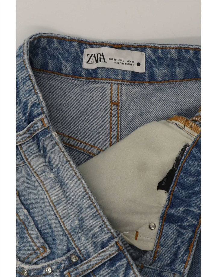 Damskie spodenki jeansowe Zara EU 38 Small W28 Niebieskie