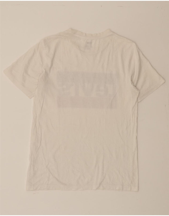 LEVI'S Mens Graphic T-Shirt Top Small White Vintage Levi's and Second-Hand Levi's from Messina Hembry 