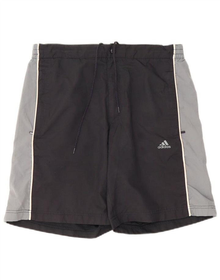 Męskie spodenki sportowe adidas Graphic Regular, średni czarny poliester z blokami kolorów