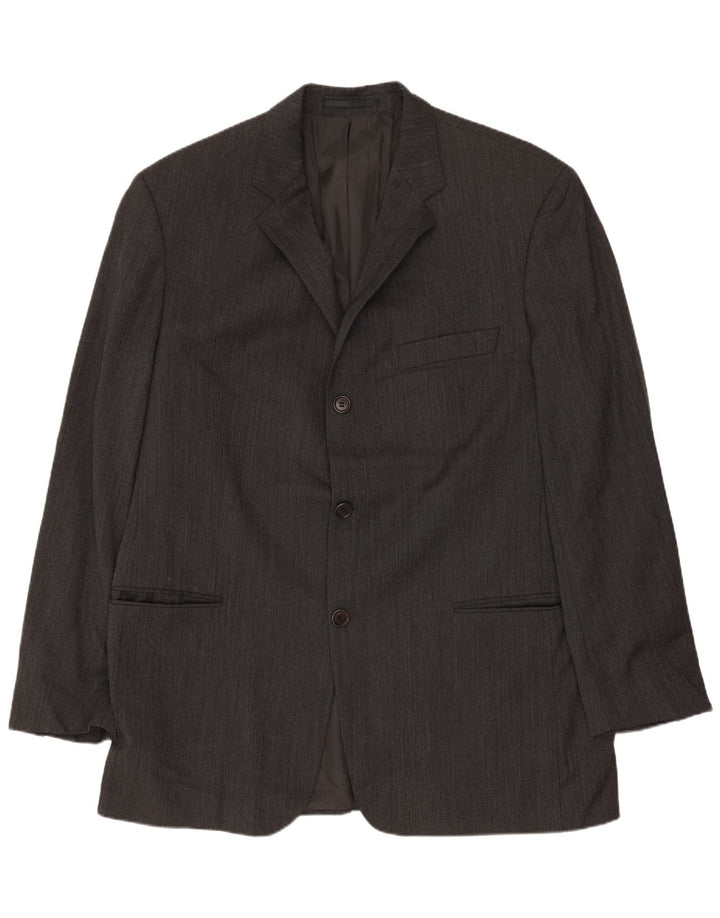 Męska marynarka zapinana na 3 guziki HUGO BOSS EU 54 2XL Szara wełna