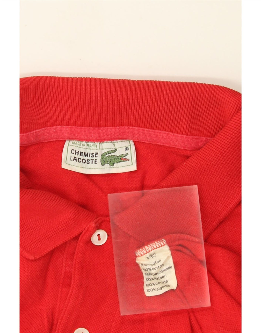 Męska koszulka polo Lacoste, rozmiar 7, 2XL, czerwona, bawełniana