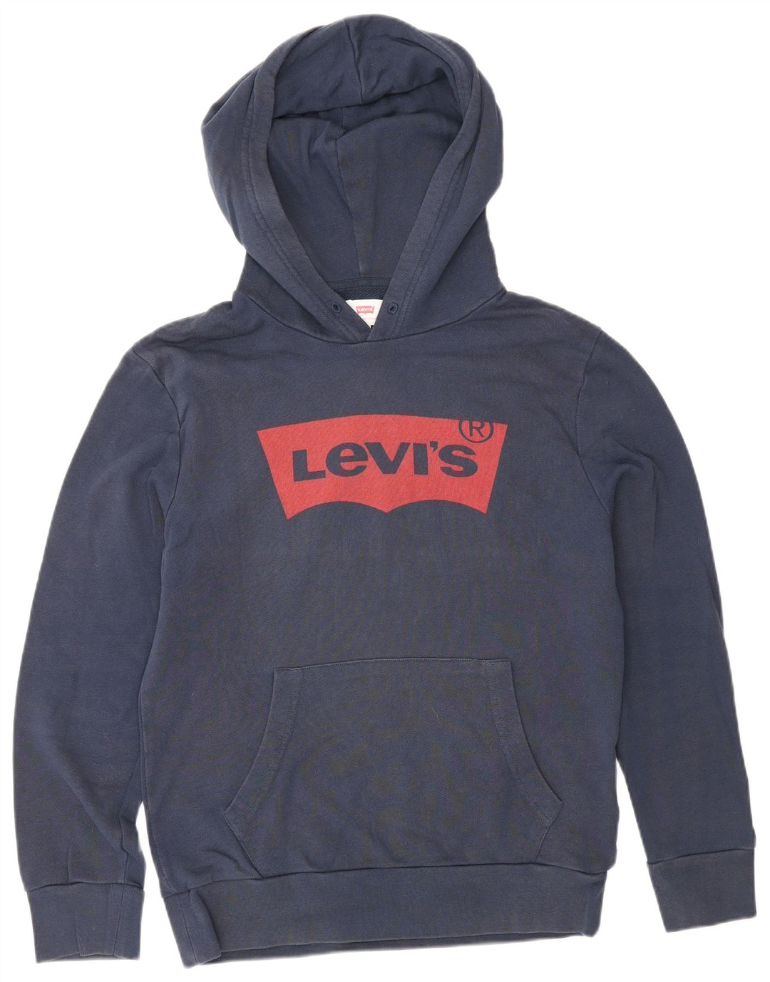 Męski sweter z kapturem Levi's z grafiką, mały, granatowy, bawełniany