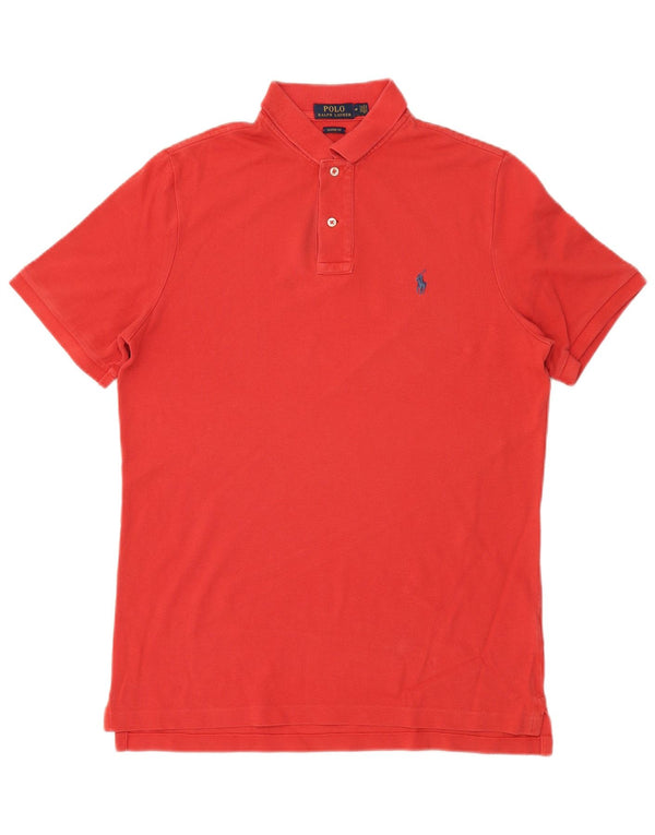 Polo Ralph Lauren Mens Classic Fit Polo Shirt Medium Red Cotton