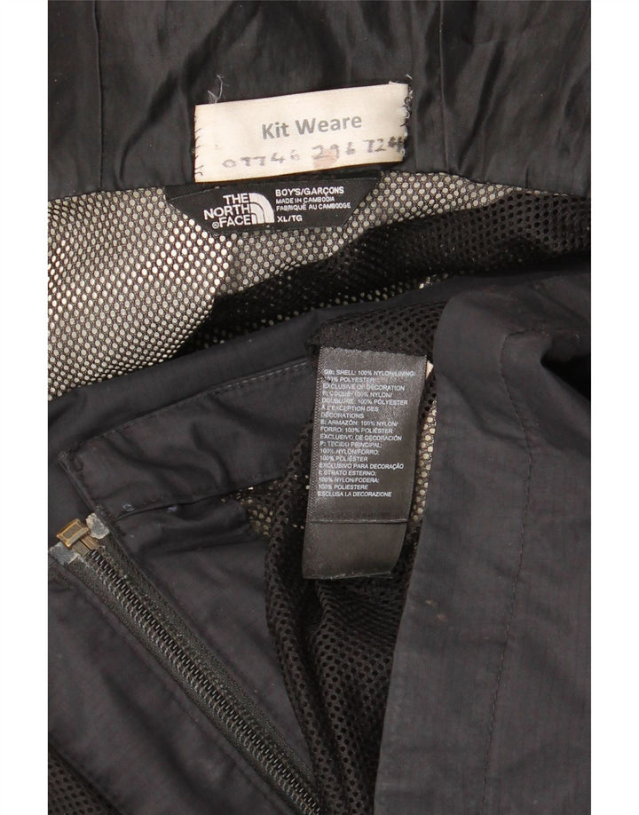 Chłopięca kurtka przeciwdeszczowa z kapturem The North Face 14-15 lat XL, czarna, nylonowa