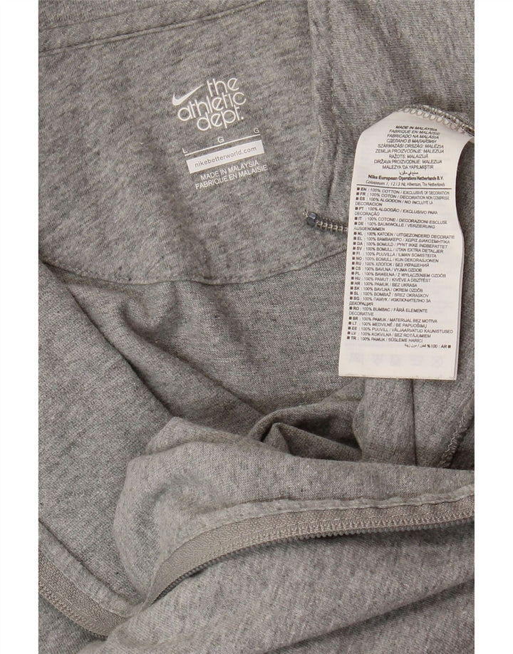 Męska bluza dresowa NIKE z grafiką, duża, szara, bawełniana