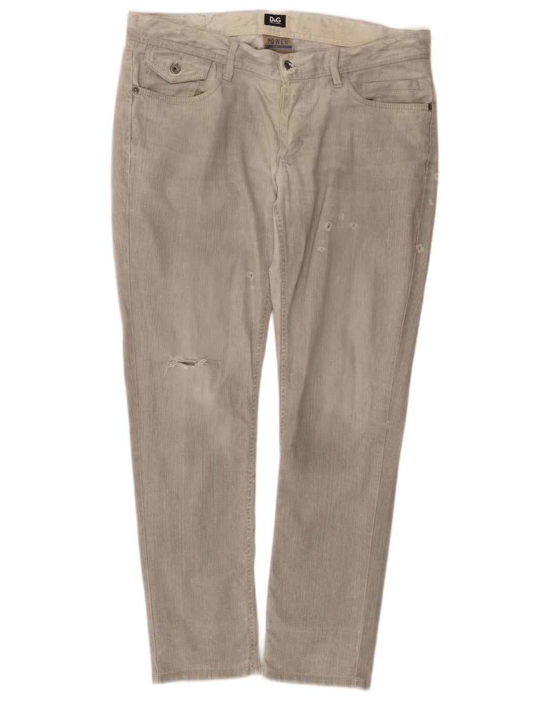 Dolce & Gabbana Męskie obcisłe, regularne, proste dżinsy W34 L28 szare