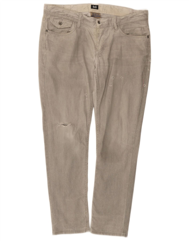 Dolce & Gabbana Męskie obcisłe, regularne, proste dżinsy W34 L28 szare
