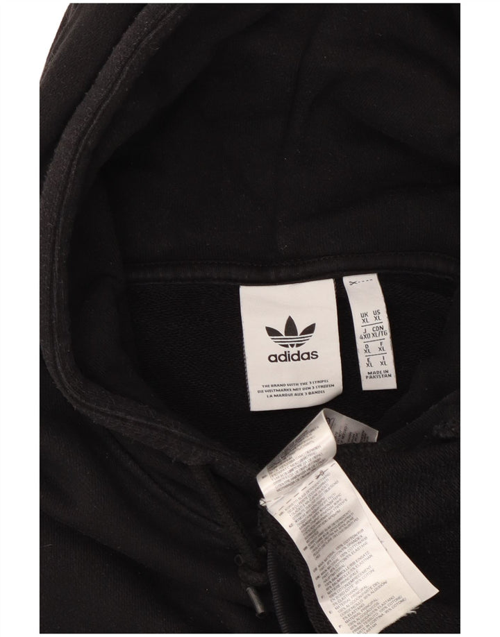 Męski sweter z kapturem ADIDAS XL, czarny, bawełniany