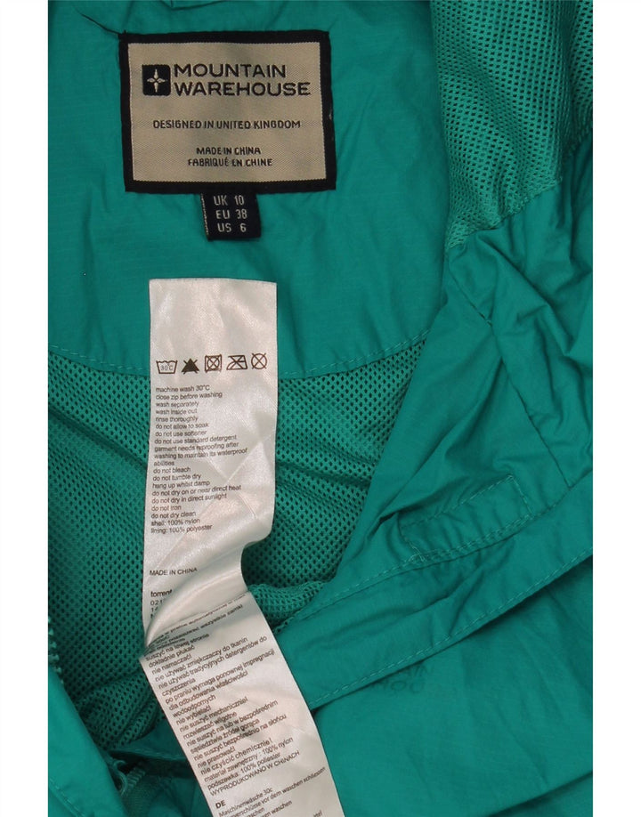 MOUNTAIN WAREHOUSE Damska kurtka przeciwdeszczowa z kapturem UK 10 Small Turkus