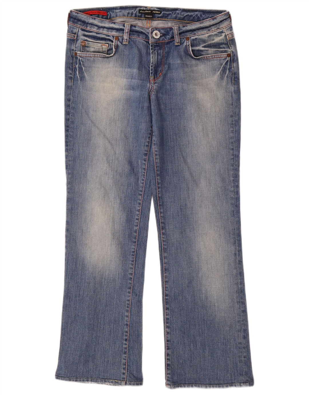 Guess Damskie Proste Dżinsy W31 L28 Niebieskie Bawełniane
