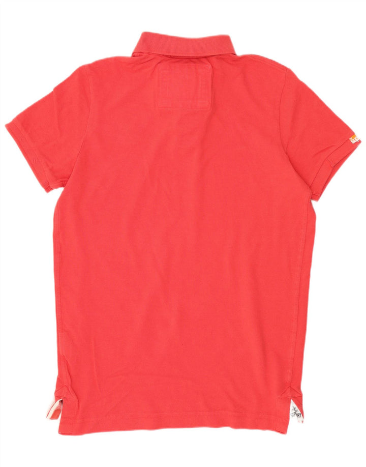 Męska koszulka polo SUPERDRY, średnia czerwona, bawełniana