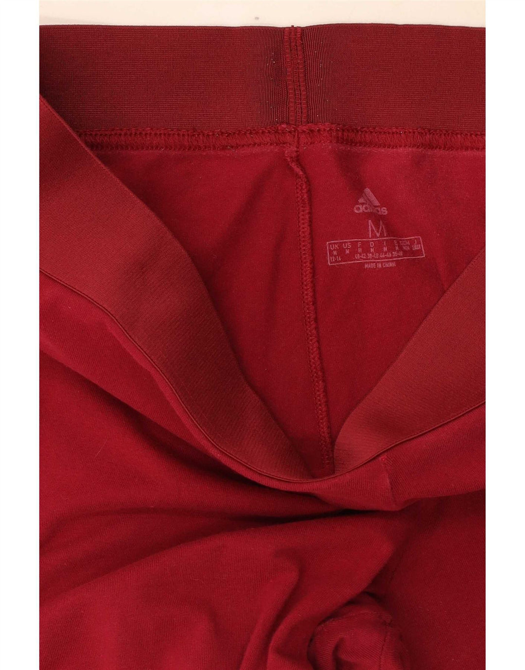 Legginsy damskie Adidas UK 12/14 Średnio czerwone, bawełniane