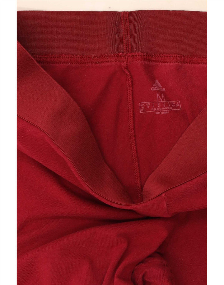 Legginsy damskie Adidas UK 12/14 Średnio czerwone, bawełniane