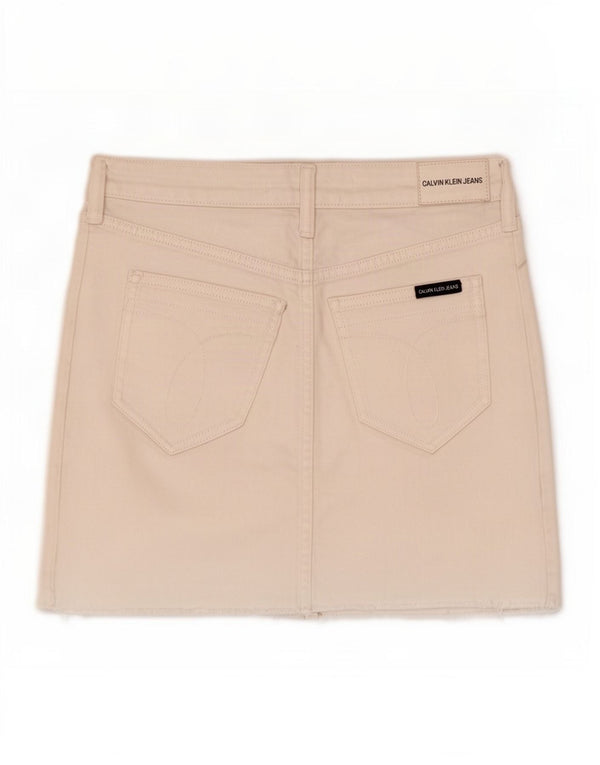 Damska spódniczka mini z grafiką Calvin Klein Jeans W26 Mała biała bawełna