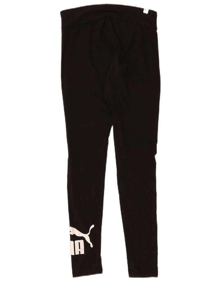 Damskie legginsy Puma Graphic UK 12, średnie czarne, bawełniane