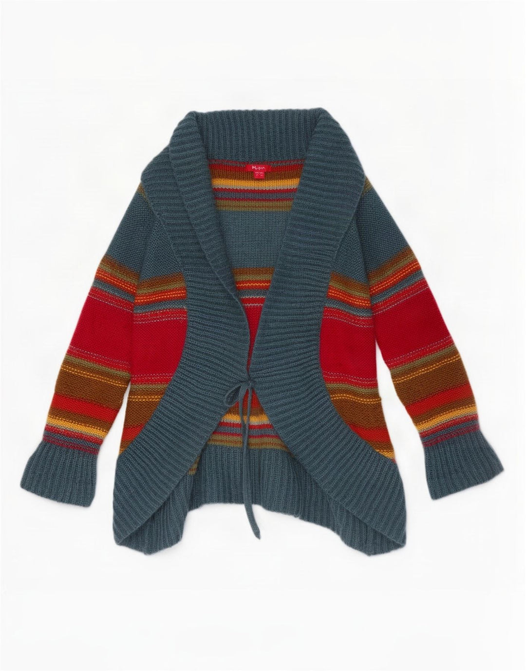 Damski sweter kardigan Monsoon UK 12 Średni wielobarwny akryl w paski