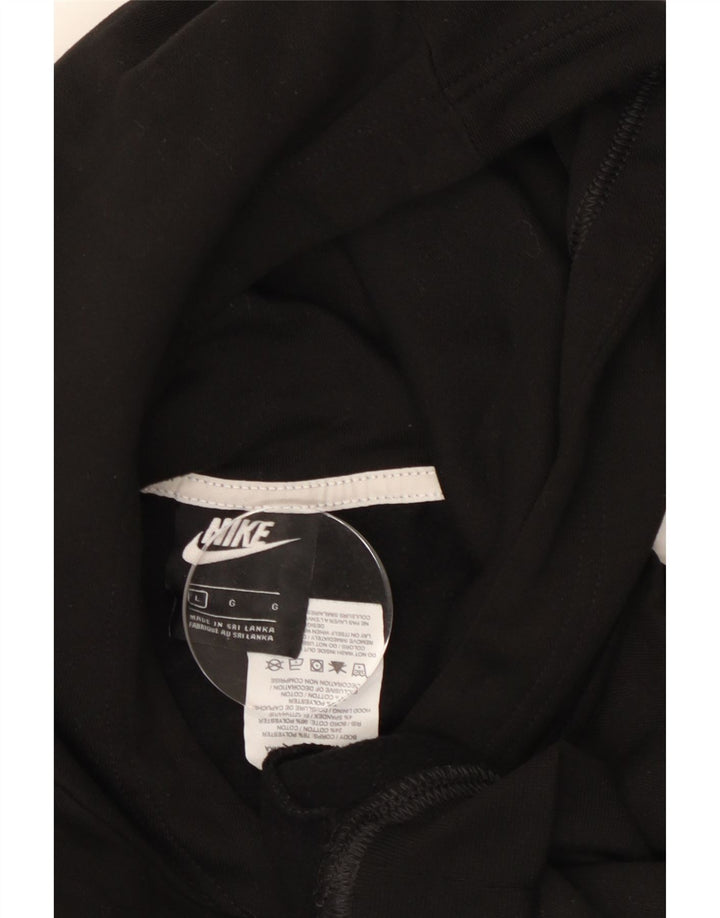 Damska bluza z kapturem Nike Swoosh Graphic, oversize, UK 14, duża, czarna