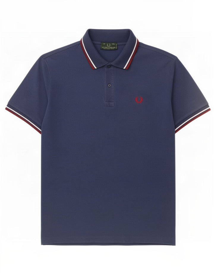 Męska koszulka polo Fred Perry, średnia, granatowa, bawełniana w paski