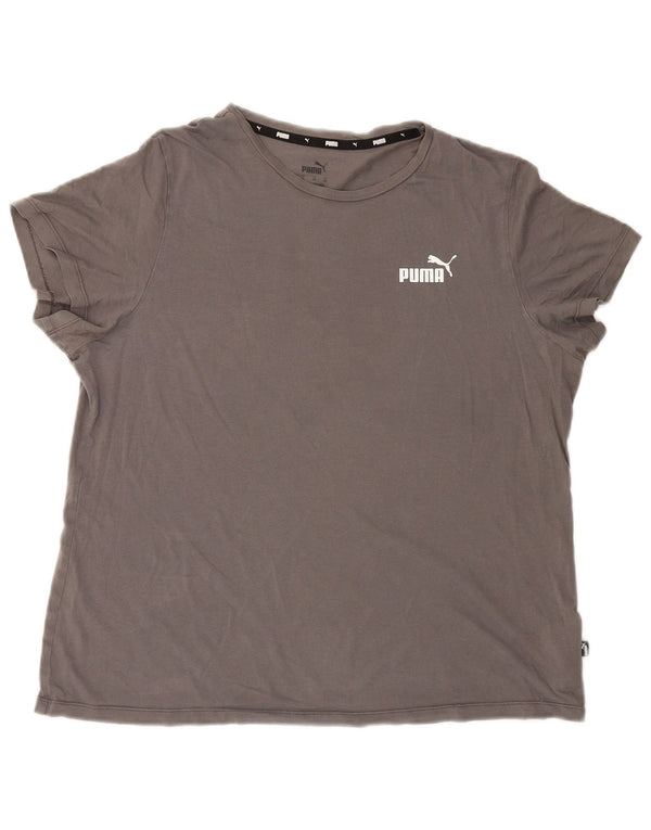 T-shirt damski Puma Top UK 18 XL, szara bawełna