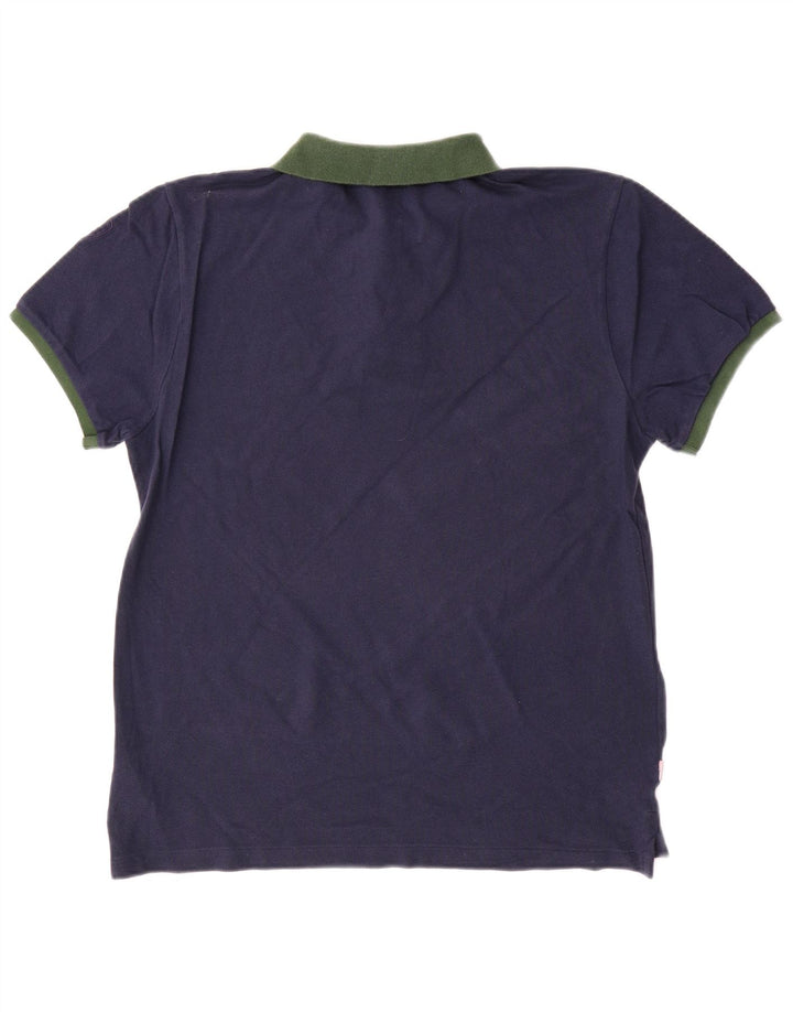Męska koszulka polo Blauer, duża, bawełniana, w kolorze granatowym